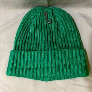 Green Knitted Winter Beanie